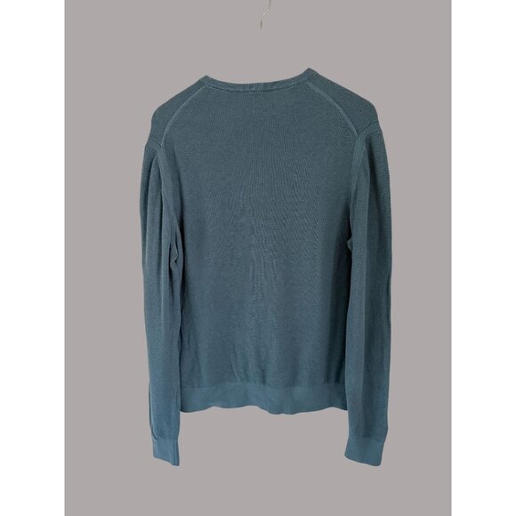 Todd Snyder Mens Blue Crew Neck Sweater L Cotton & Mulberry Silk Blend - Picture 7 of 7